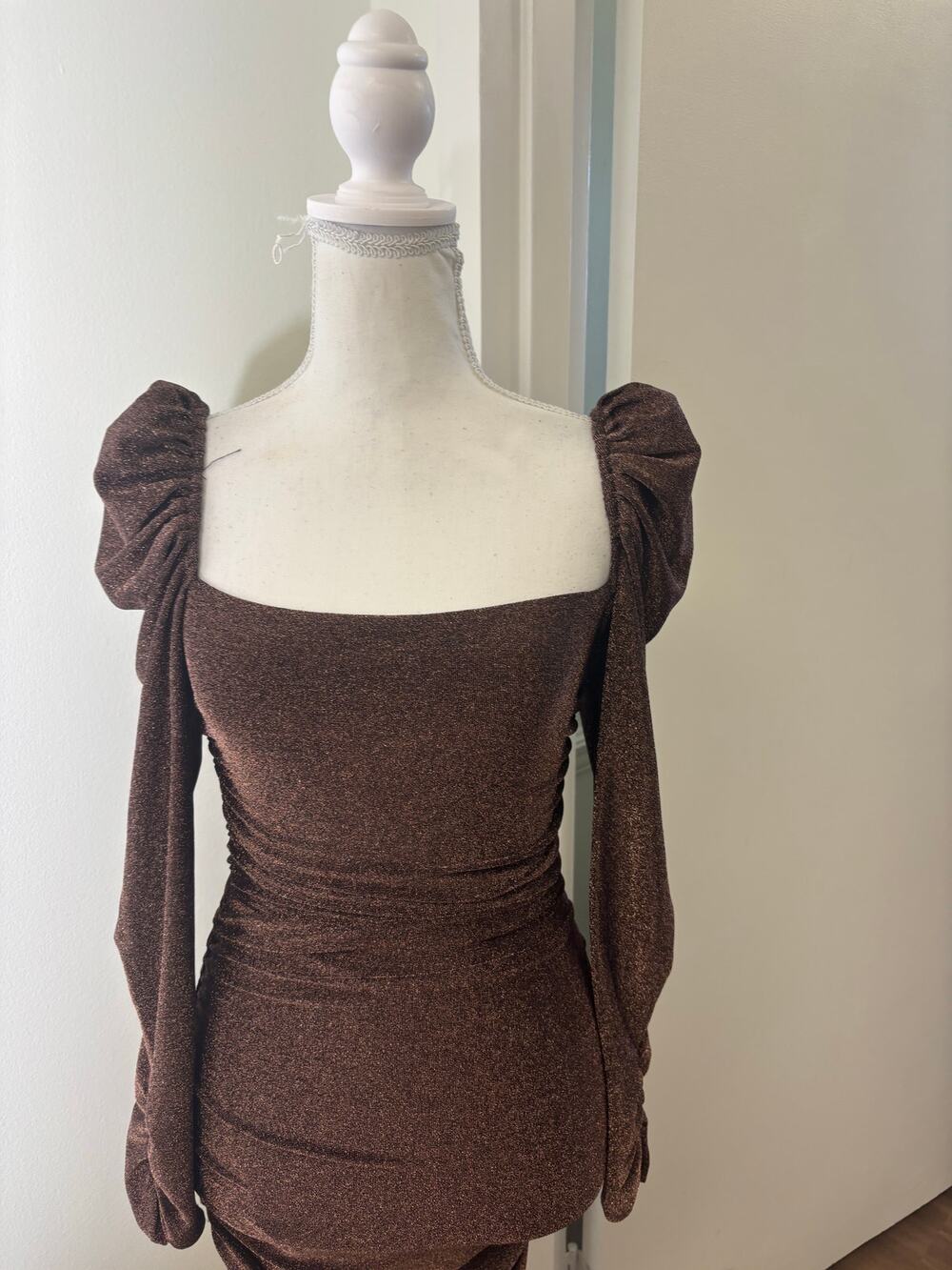 Astr Copper Shimmer Cocktail Dress Sz xs